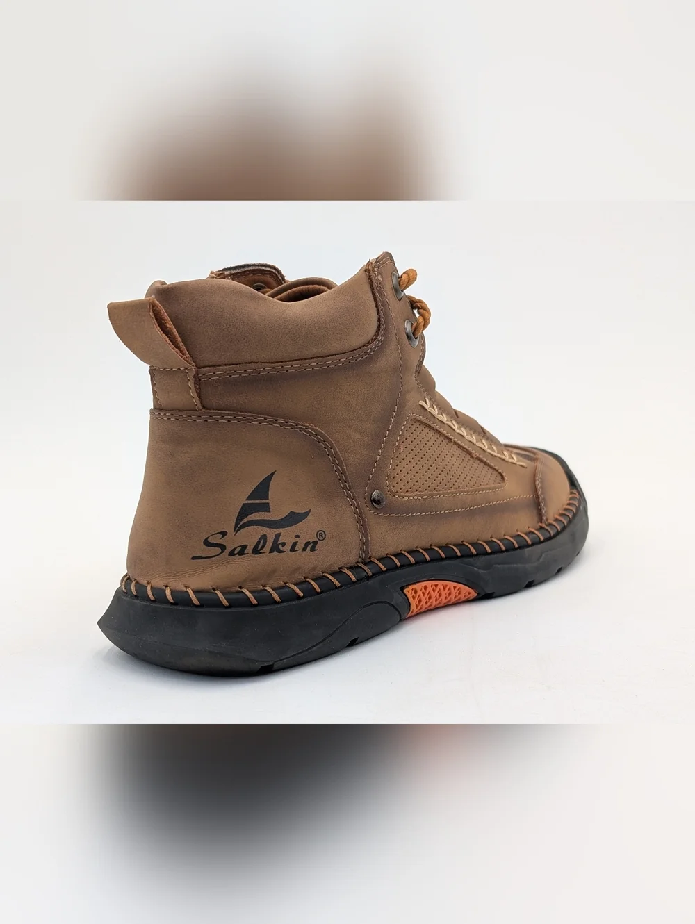 Salkin Genuine Leather High-Top Boots Sz Men 9|Women 10.5 Rope-Lace Comfort Sole